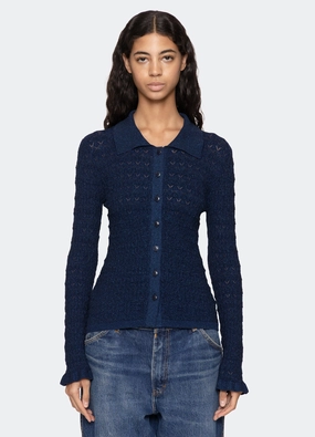 DualLayer Weave Ruby Cardigan
