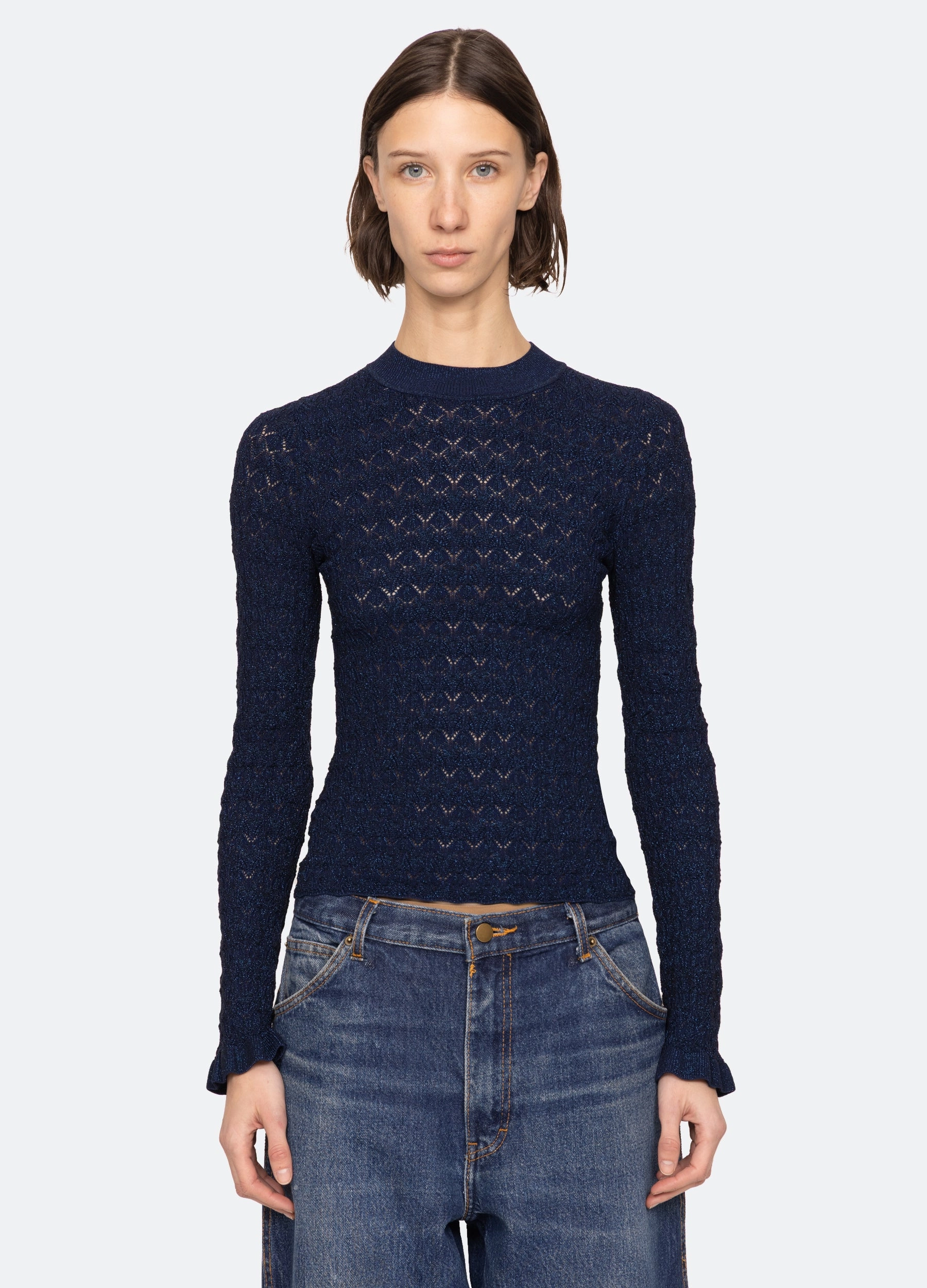 EasyCare Material Zero Waste Cut Pattern Ruby L/S Top