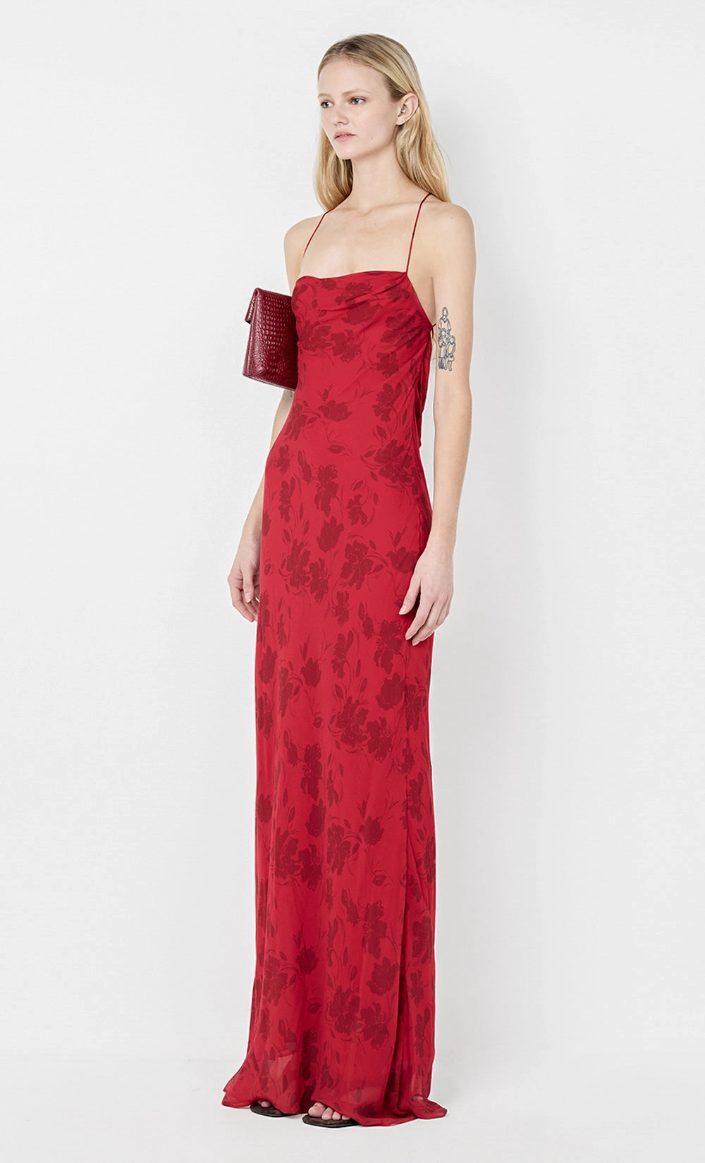 RUBY SLIP MAXI DRESS - CHERRY FLORAL Cool Shape Summer Ready