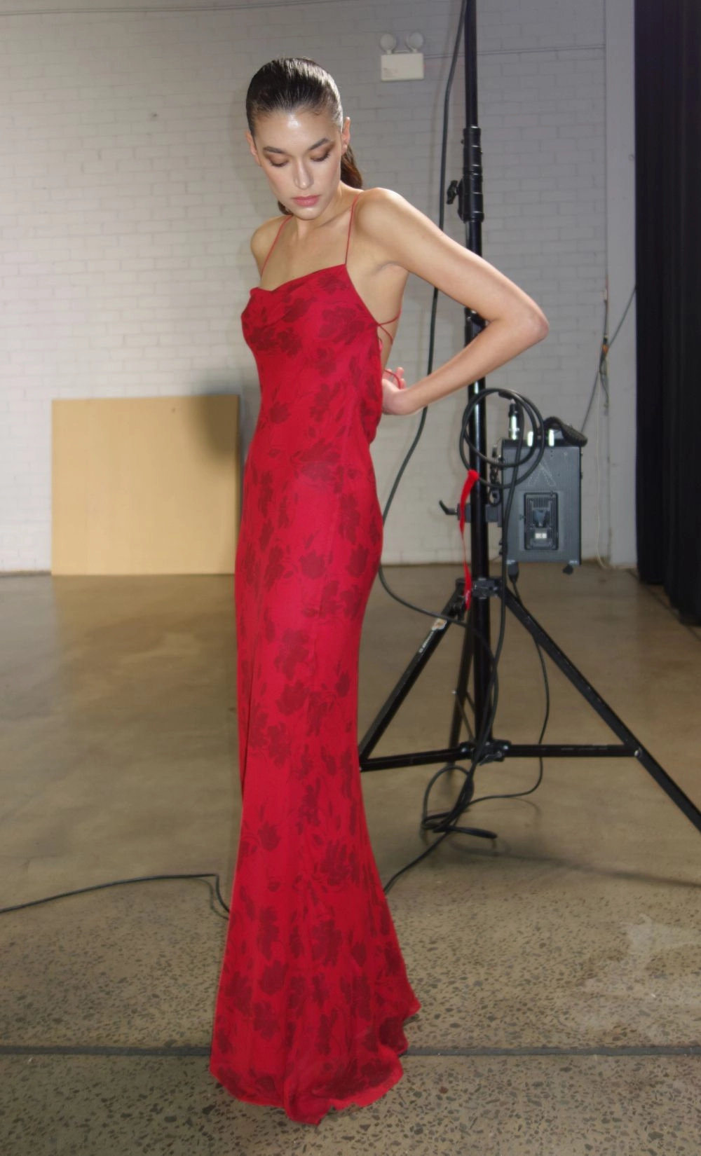RUBY SLIP MAXI DRESS - CHERRY FLORAL Sophisticated Elegance