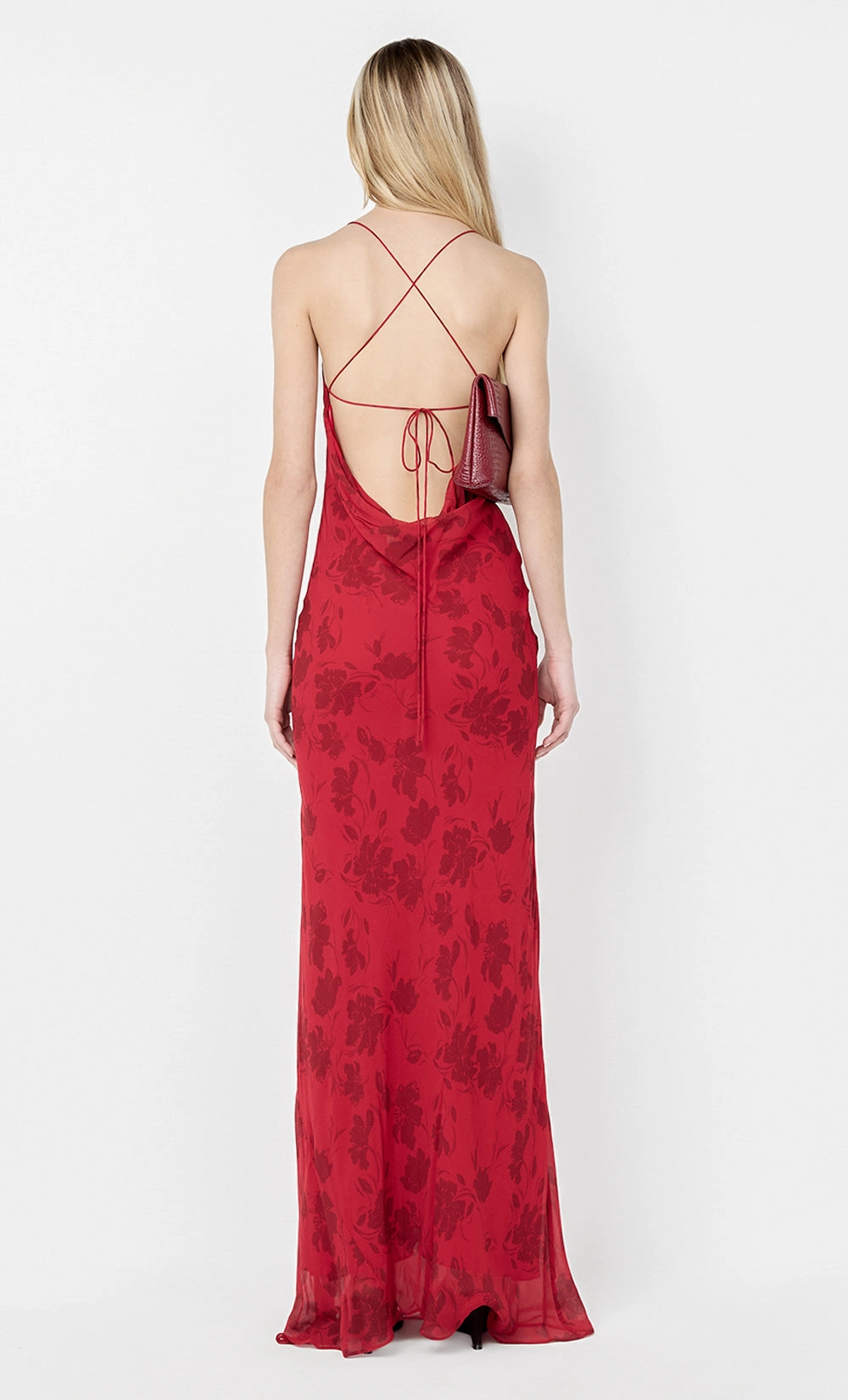 RUBY SLIP MAXI DRESS - CHERRY FLORAL Sleek Tailoring