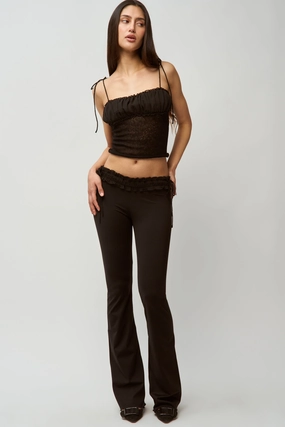 Ruched Chiffon Knit Tank EcoFriendly Dye Durable Weave