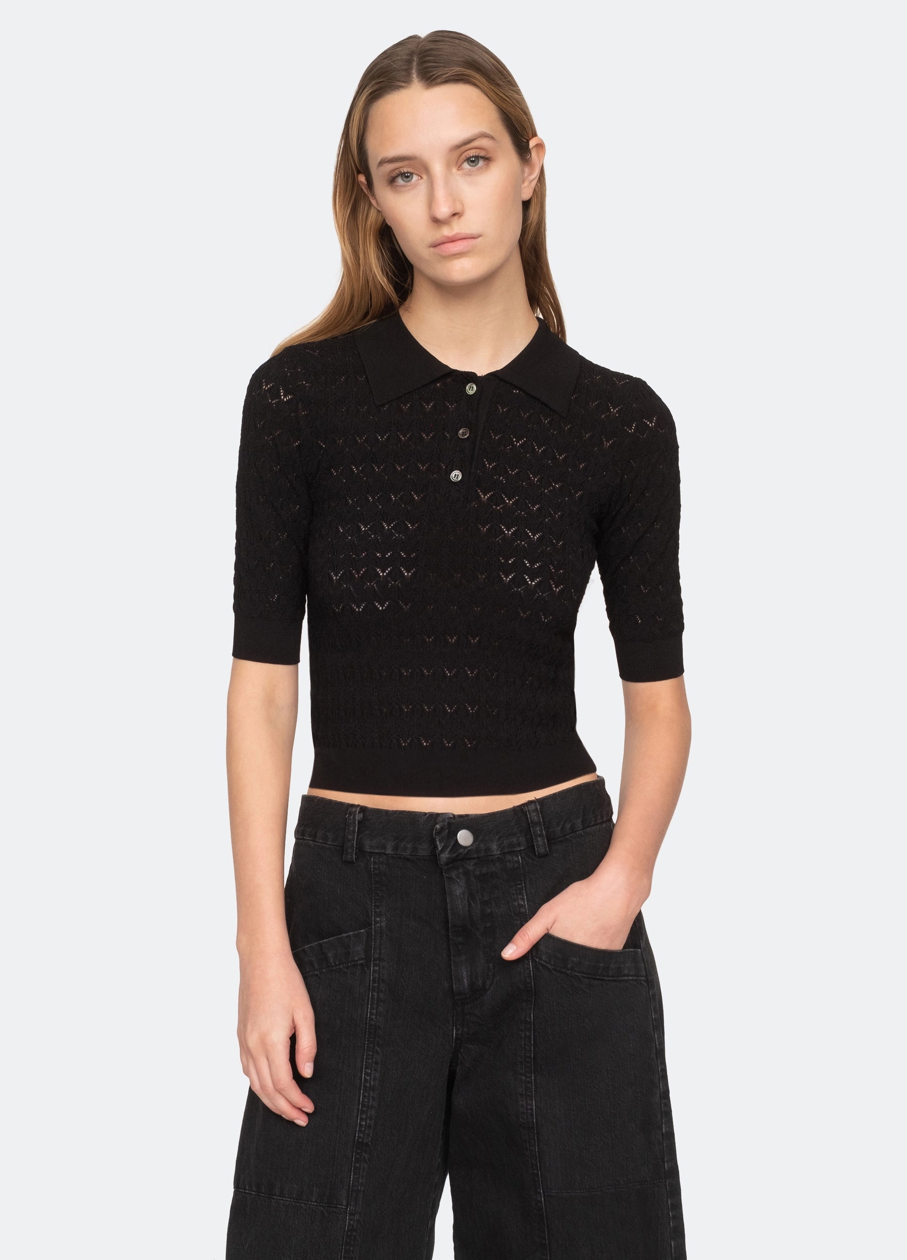 Rue Polo Sweater TemperatureRegulating ConvertibleCollar
