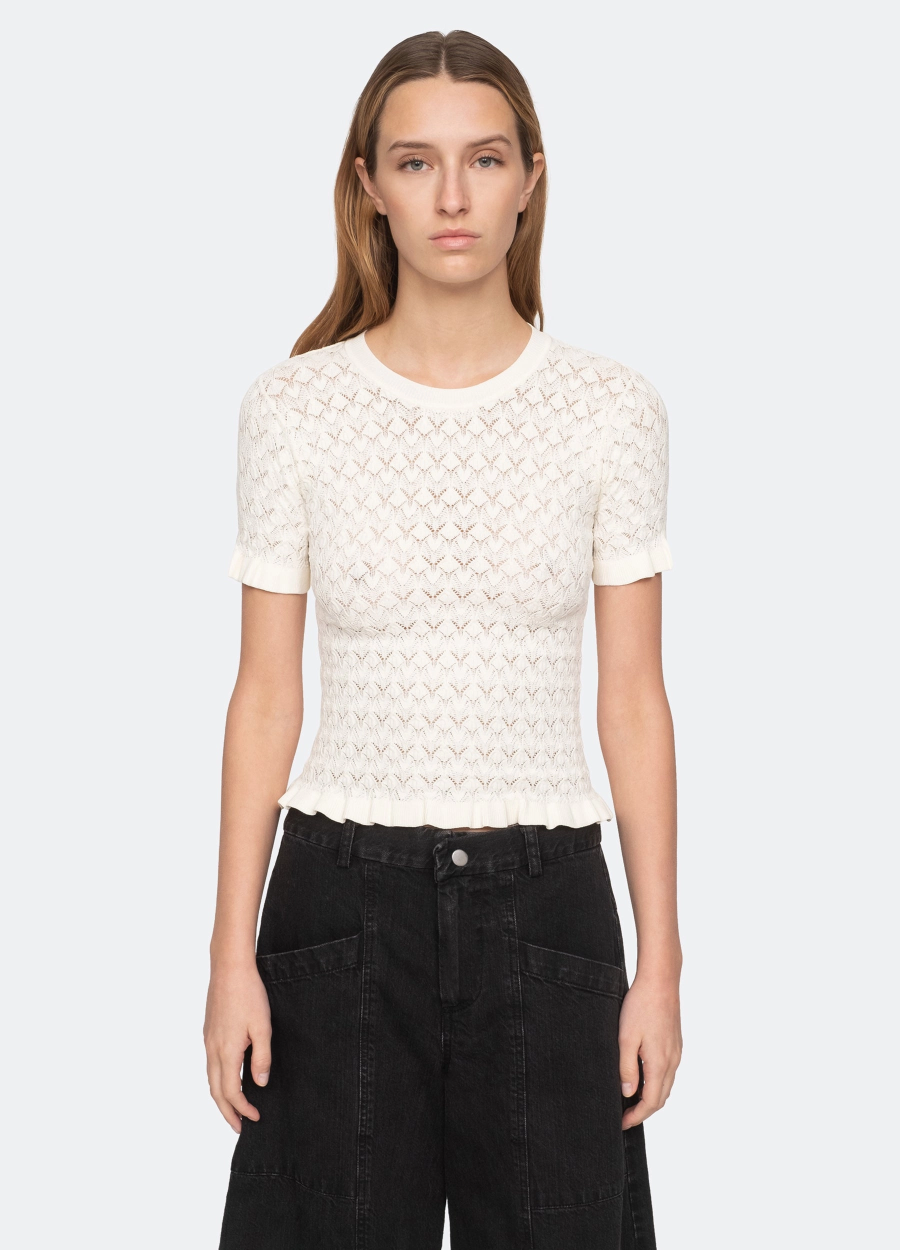 Rue S/S Sweater Moisture Wicking Material