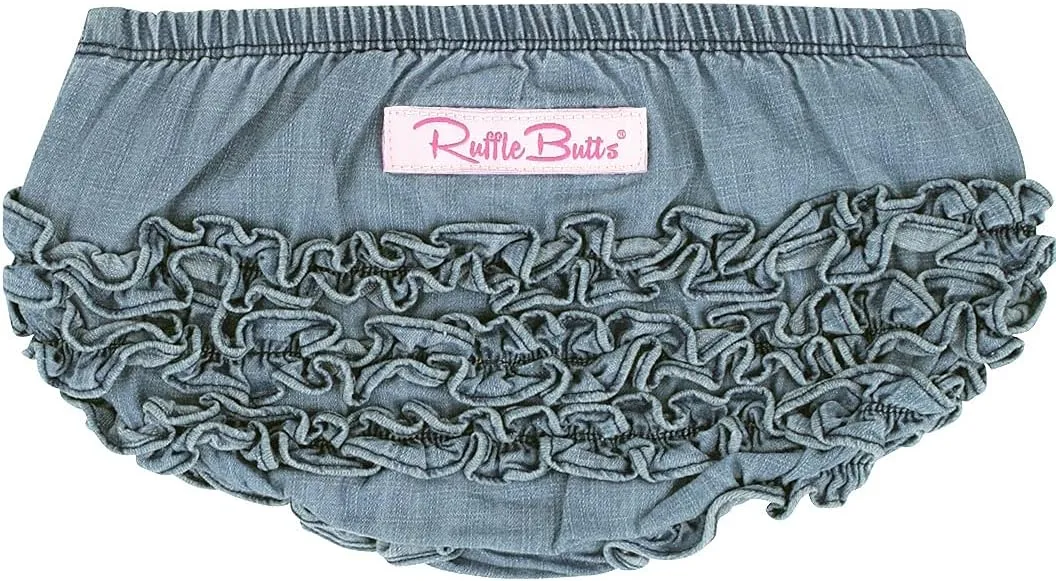 RuffleButts Baby/Toddler Girls Ruffled Woven Bloomer