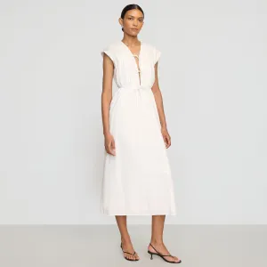 All Occasion Comfortable and breathable Shreya Tie-Front Organic Cotton Dress