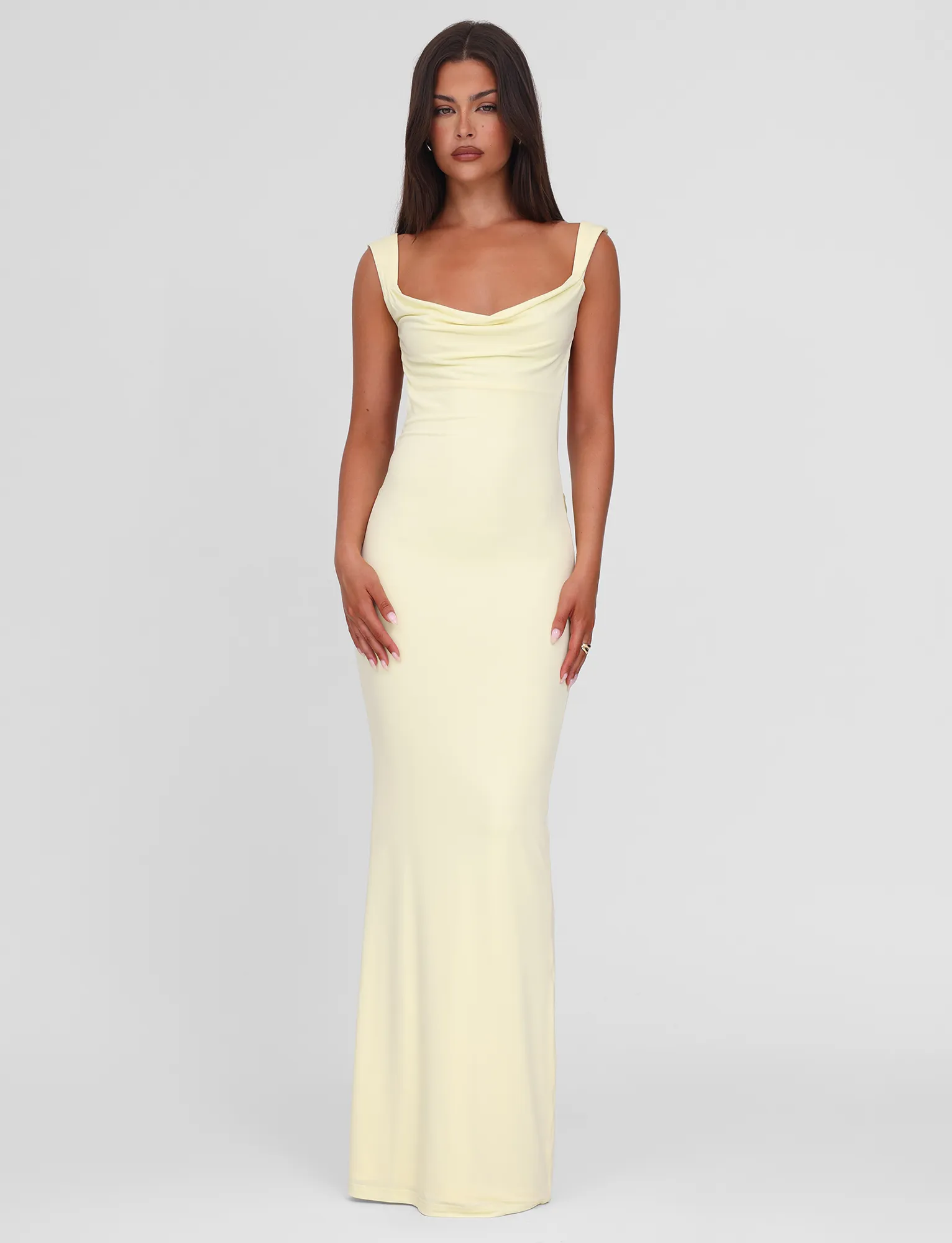 Match Quick ZITA MAXI DRESS - LEMON