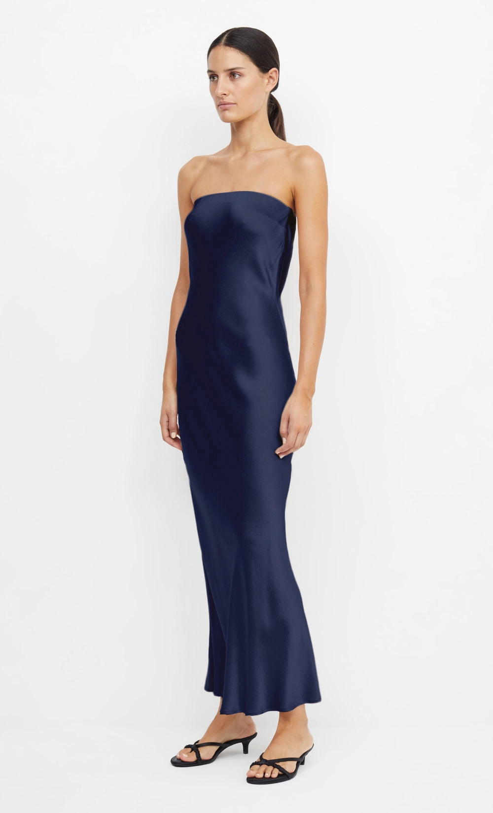 MOON DANCE STRAPLESS DRESS - INK TearResistantFabric