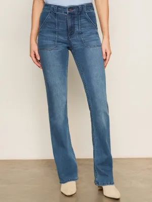 Sculpted Hayden Bootcut Standard Rise Denim Pant Lucky Streak Neutral Tones