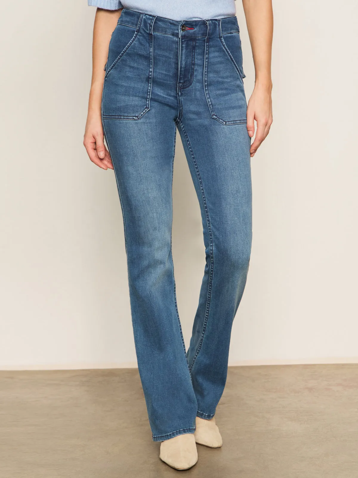 Holiday Vibes Athlete Fit Sculpted Hayden Bootcut Standard Rise Denim Pant Lucky Streak