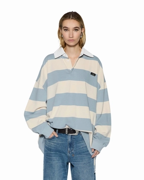 RUGGED RUGBY JERSEY BLUE STEEL BONE Cozy Knit
