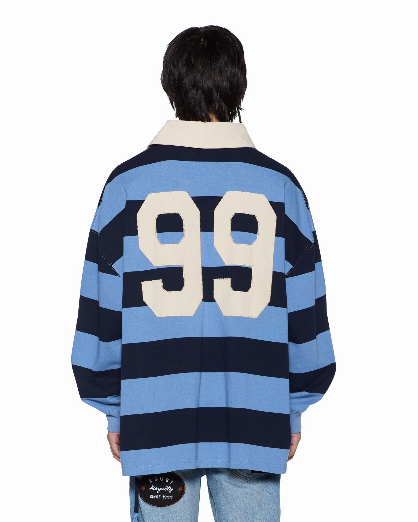 V-neck Blouse RUGGED RUGBY JERSEY FADED ICE