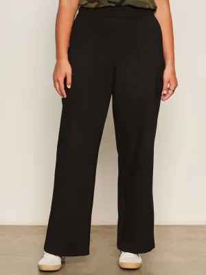 Camping Gear Unisex Style Yoga Class Beginner Level Runway Ponte Trouser Black Extended Sizing