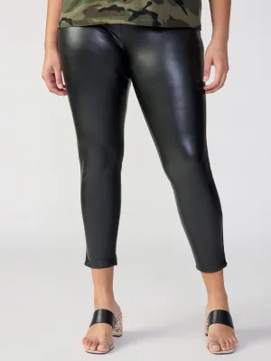 Runway Semi High Rise Legging Slick Black Extended Sizing Anti Bacterial Treatment GussetedCrotch