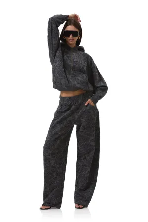 Ryan Barrel Sweatpant - Black Lace Side slits