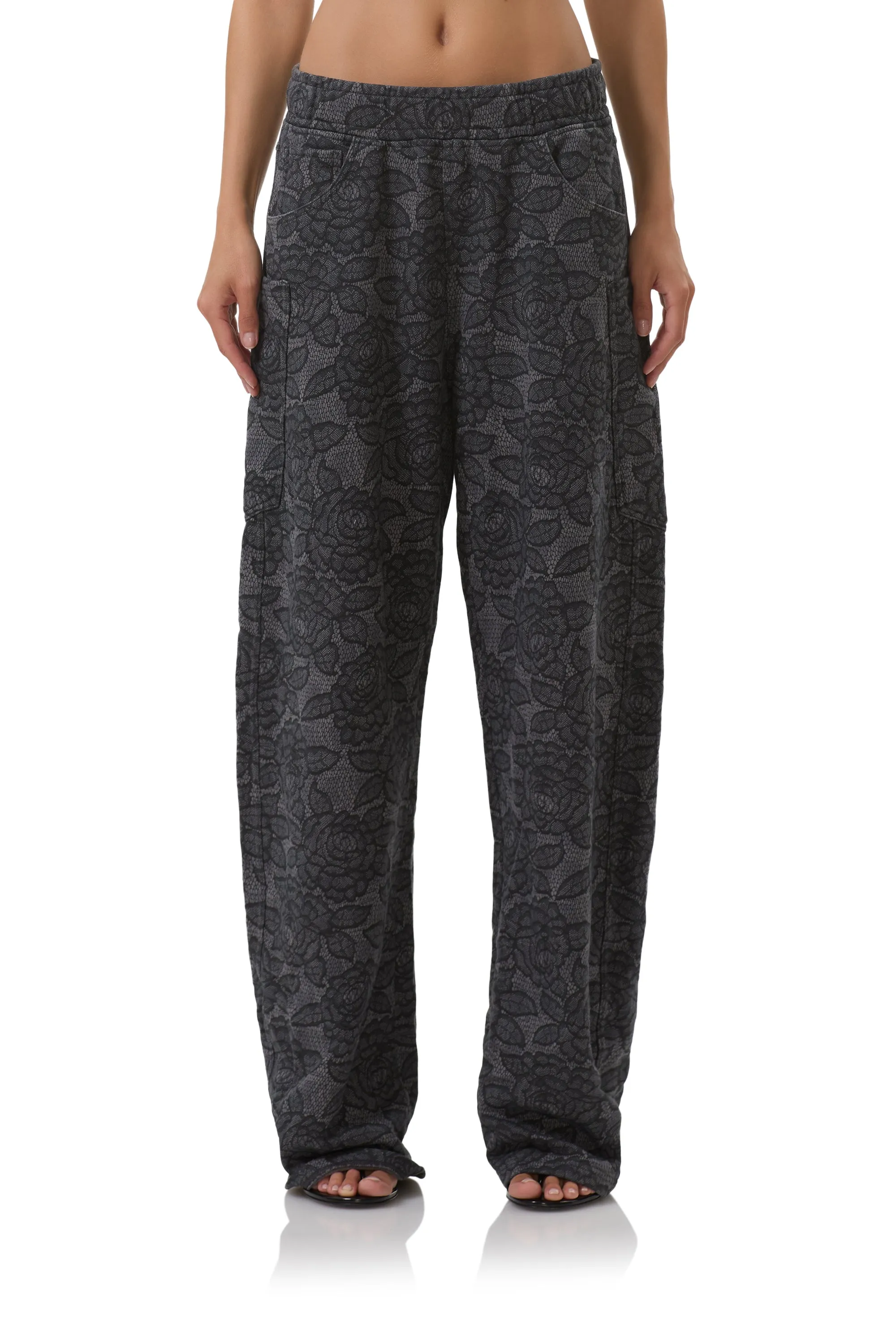 Tough Wear Ryan Barrel Sweatpant - Black Lace