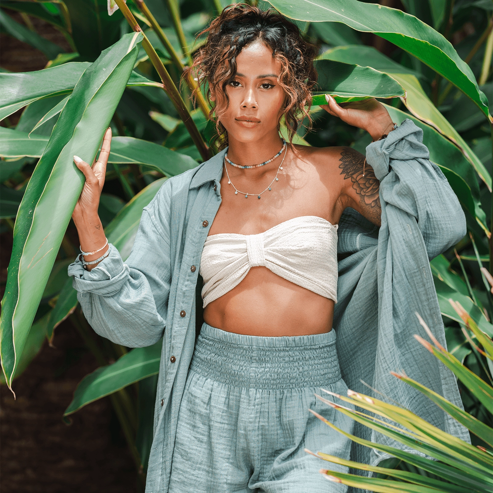 VentilatedArmholes MoistureControl Sage Boyfriend Button Up