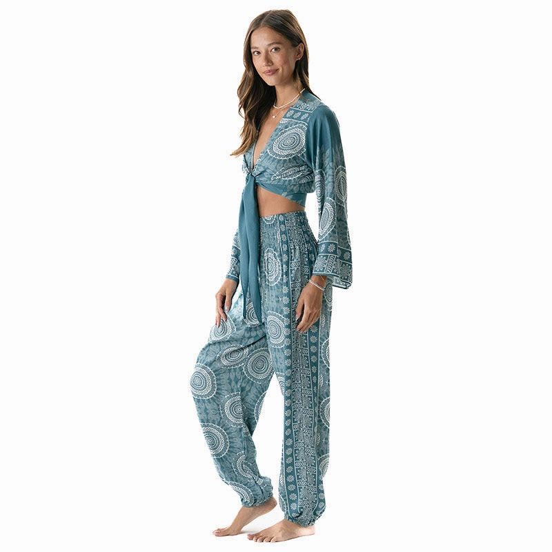 Sapphire Beach Daydreamer Top   Harem Pants Set Sleeveless Tee