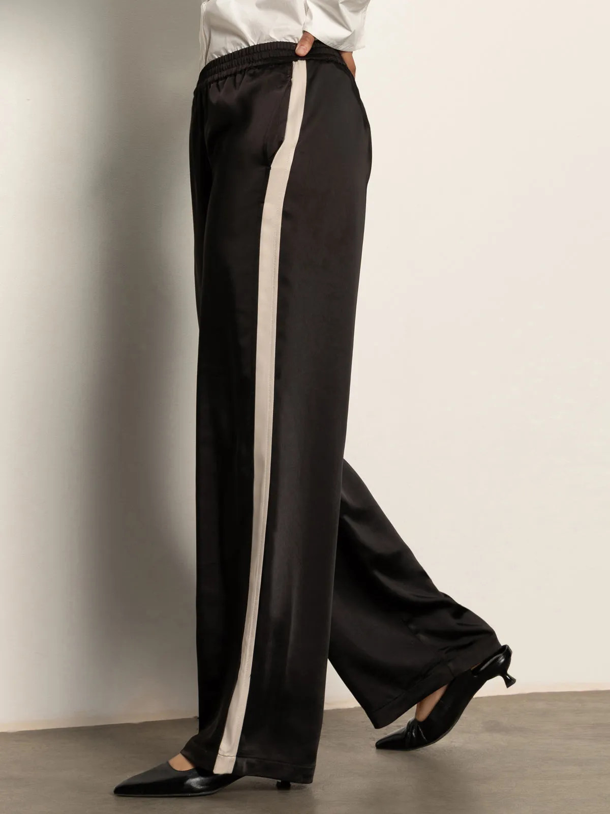 Satin Track Pant Black Outdoor Adventure Street Utility