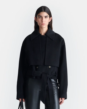 Satoyo - Wool And Silk-Blend Jacket - Black Satin