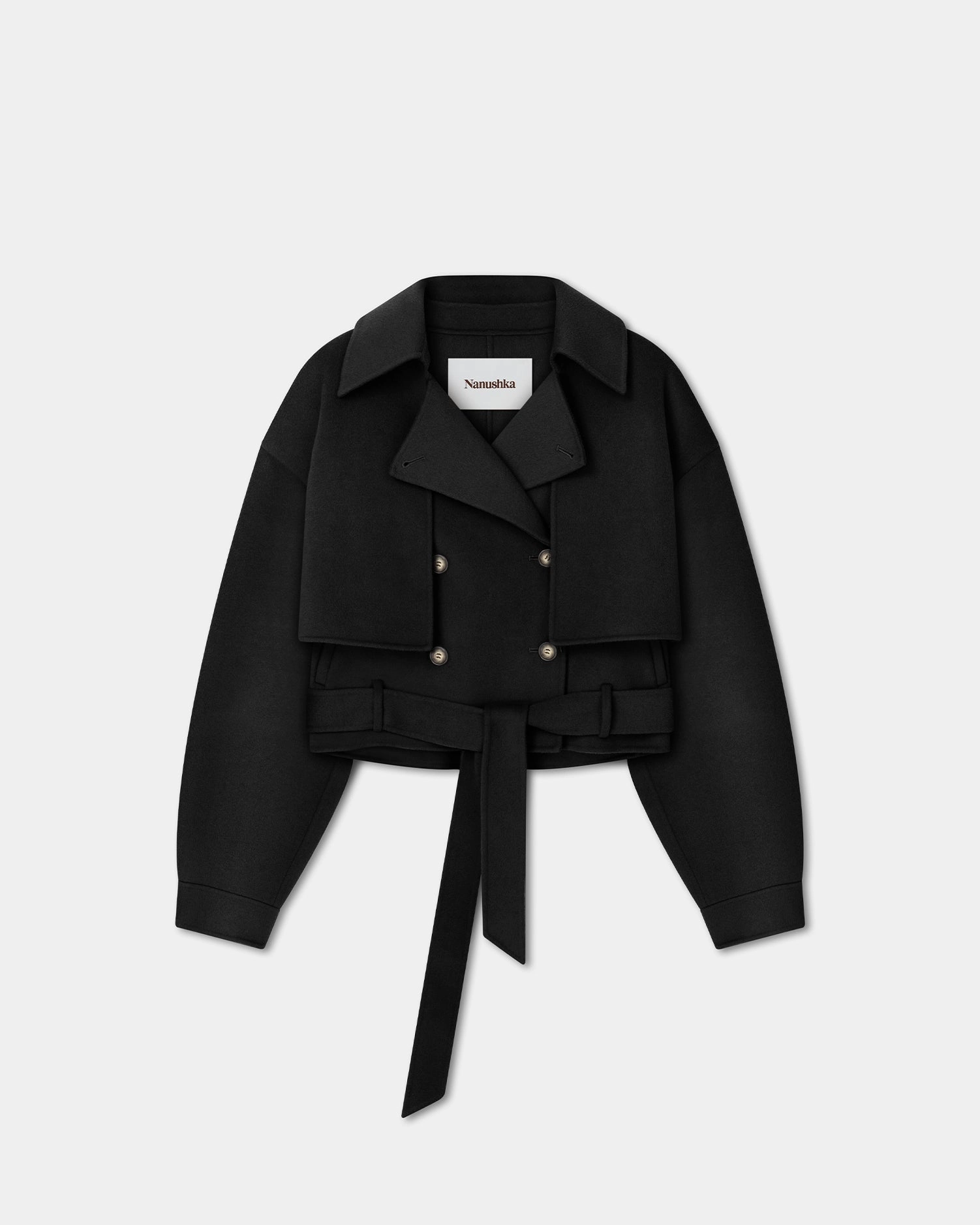 SeamFree Edges Satoyo - Wool And Silk-Blend Jacket - Black