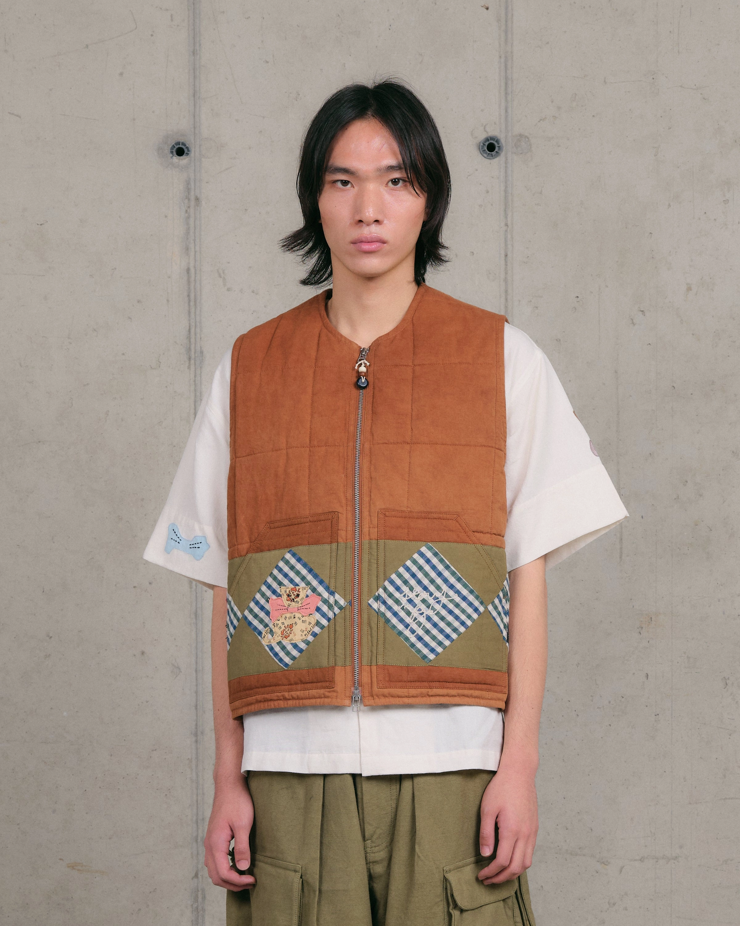 Saturn Vest - Tales Patchwork Match With All Loose Spring Mood