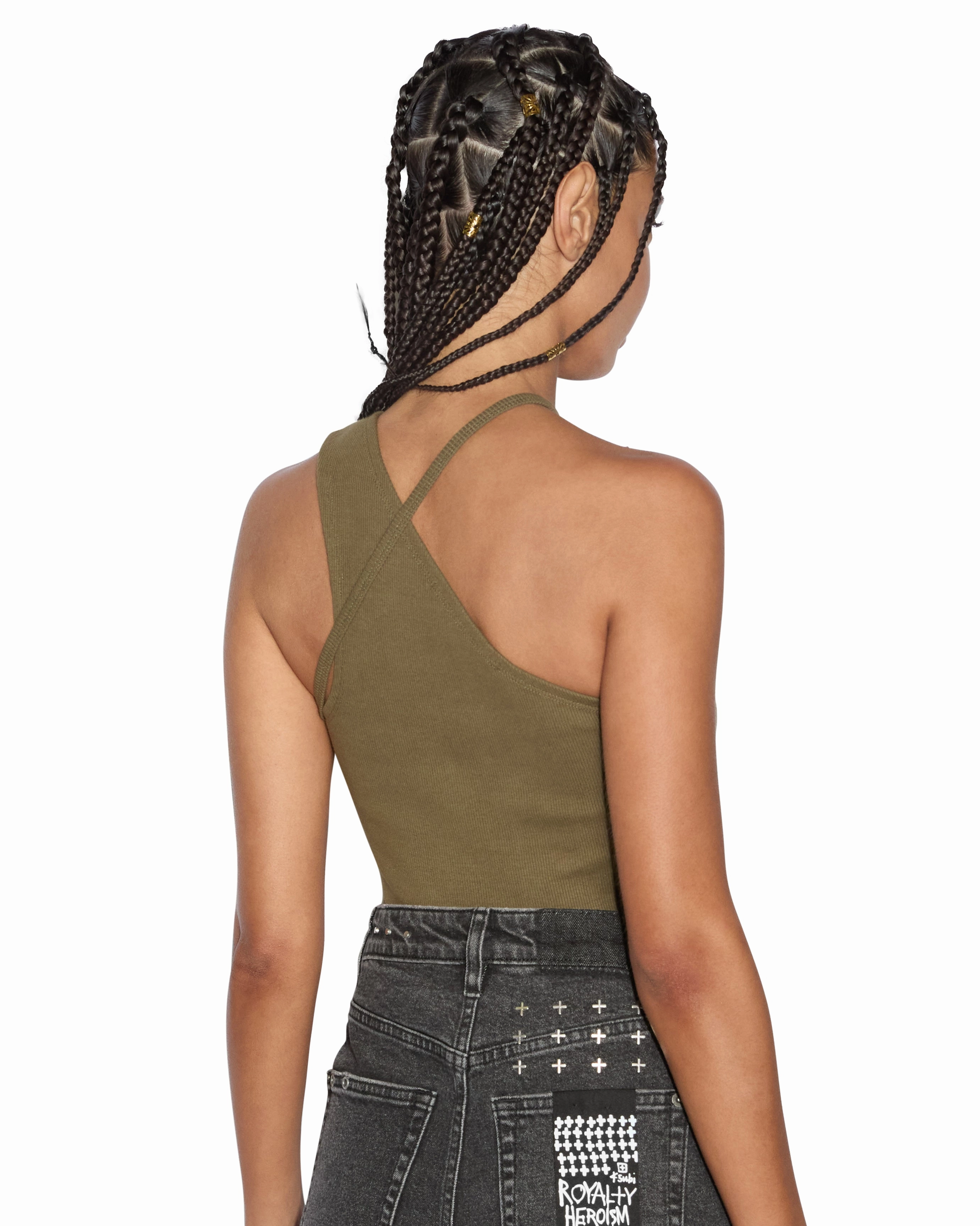 Breathable mesh Tear Resistant Knit SCORE TANK KHAKI Comfy Style