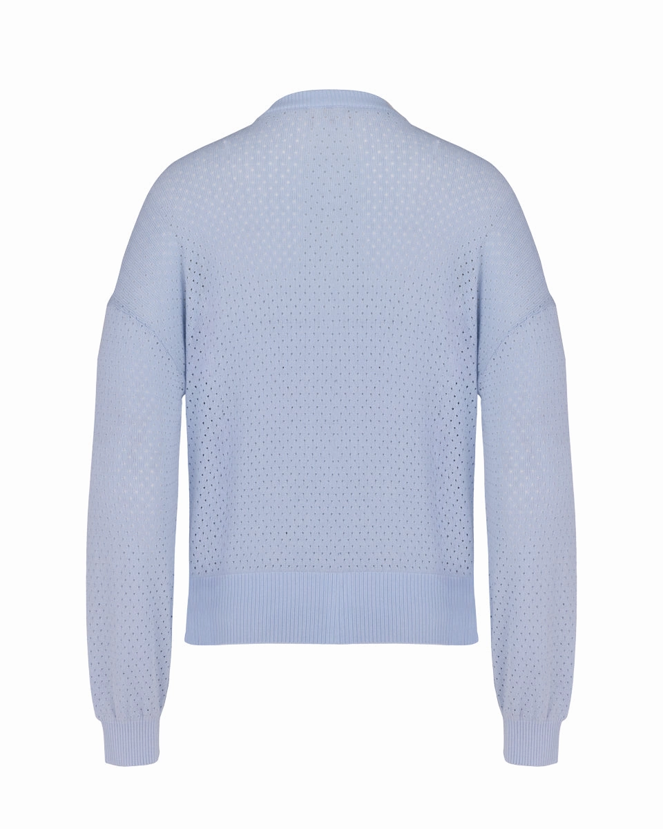 scotch round knit - Blue WrinkleResistant Fabric