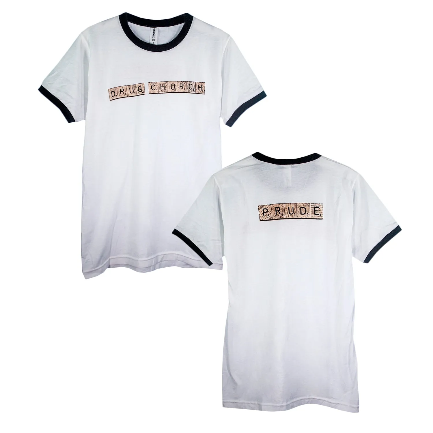 Scrabble White - Ringer Tee