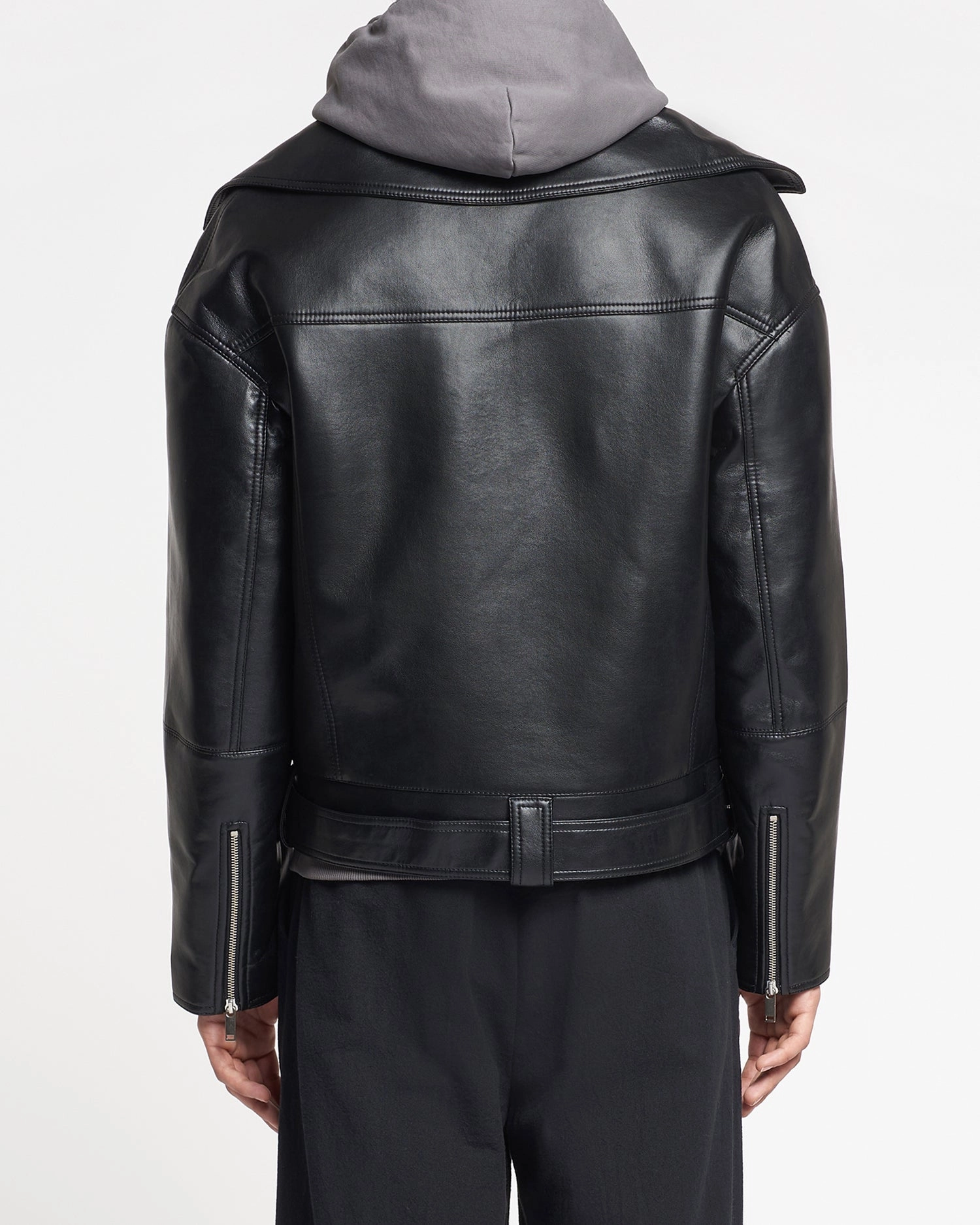 Berti - Regenerated Leather Jacket - Black mass