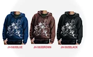 Scroll Design Zippered Sweatshirt Hoodies SALE!
