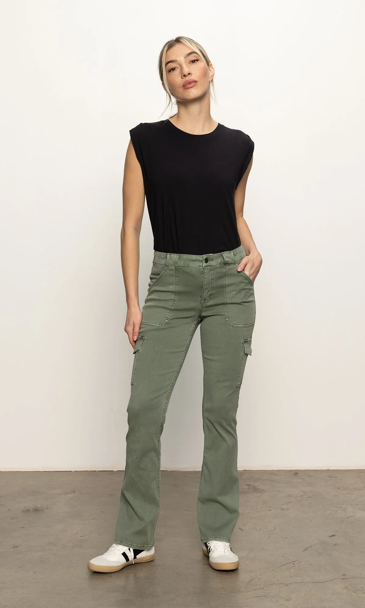 Sculpted Hayden Bootcut Pant Dark Spruce All Day Wear Comfort Smart Casual