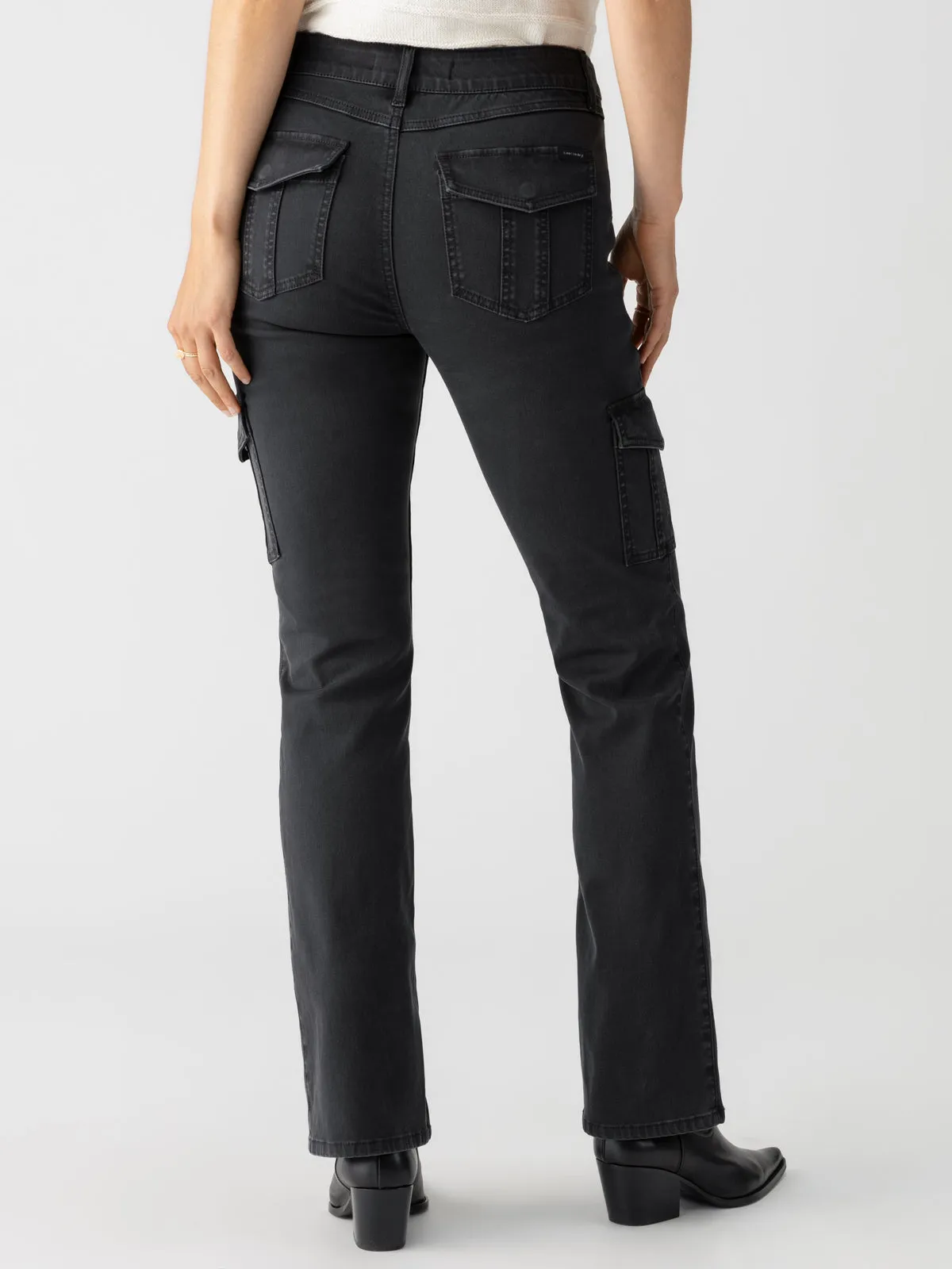 Reflective Trim Sculpted Hayden Bootcut Standard Rise Pant Black