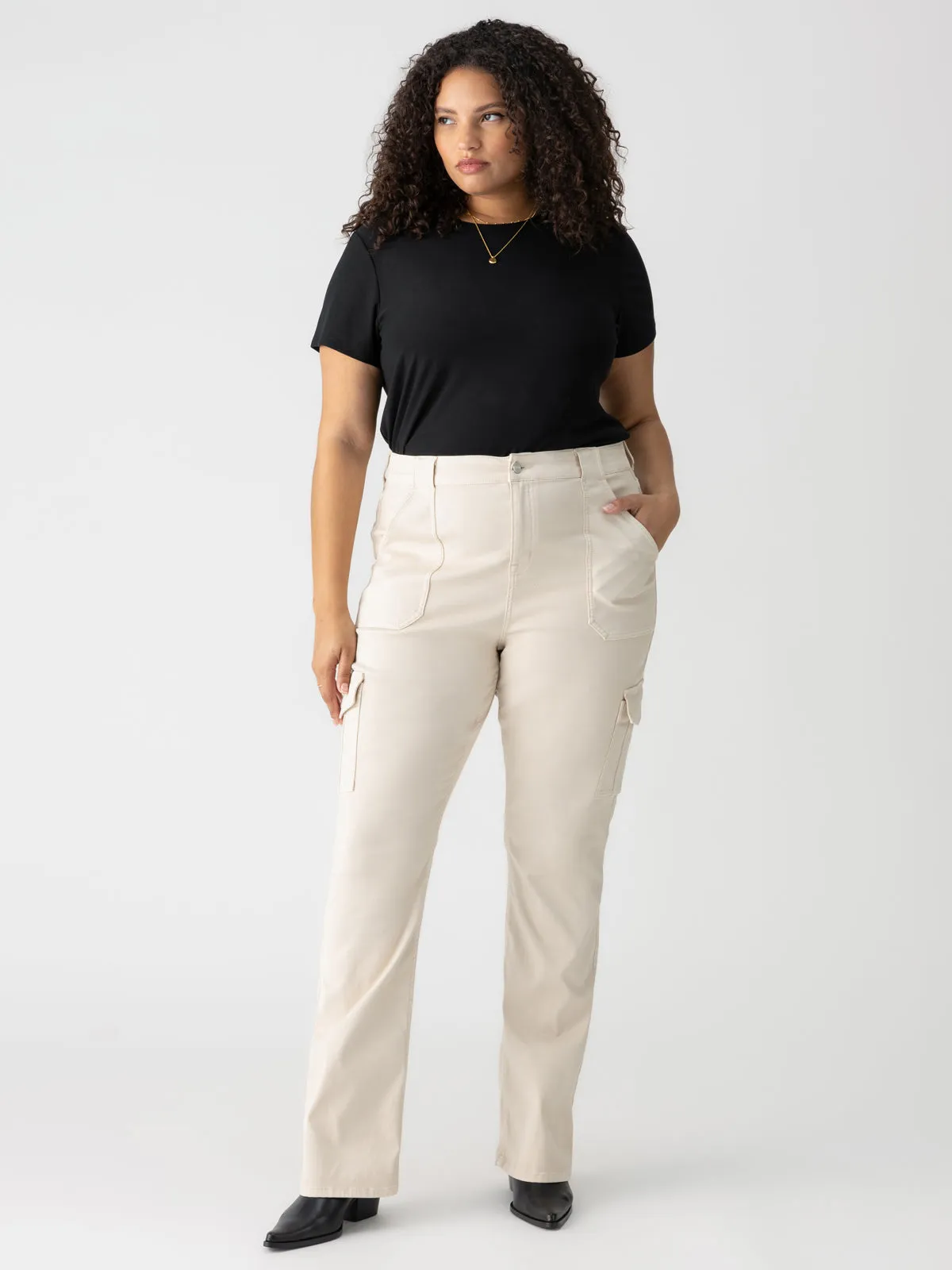Relaxed Fit Sculpted Hayden Bootcut Standard Rise Pant Toasted Almond Extended Sizing
