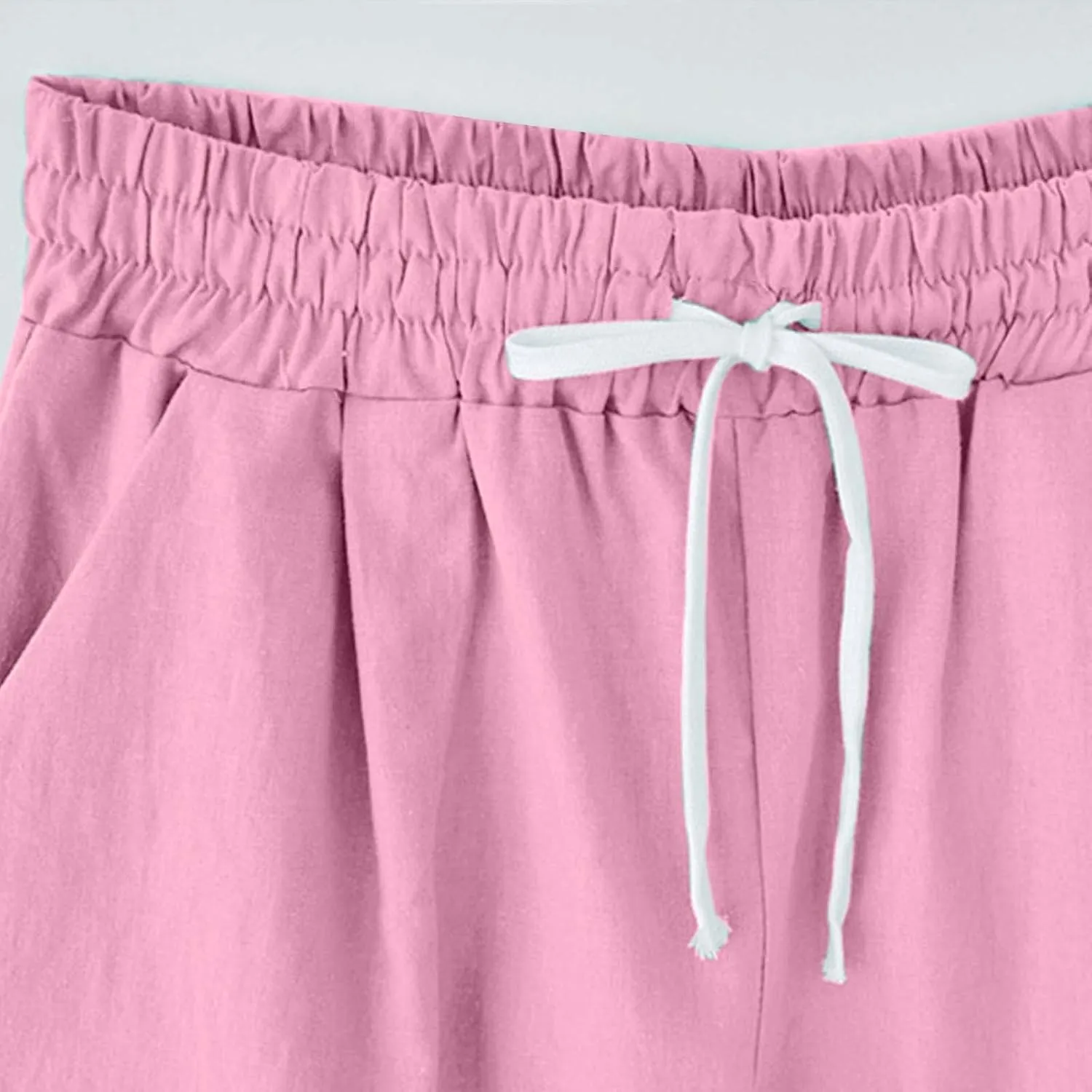 sdbrld Bermuda Shorts for Women Casual Summer,Womens Bermuda Shorts Plus SizeFashion Long Shorts Loose Elastic Waist Shorts