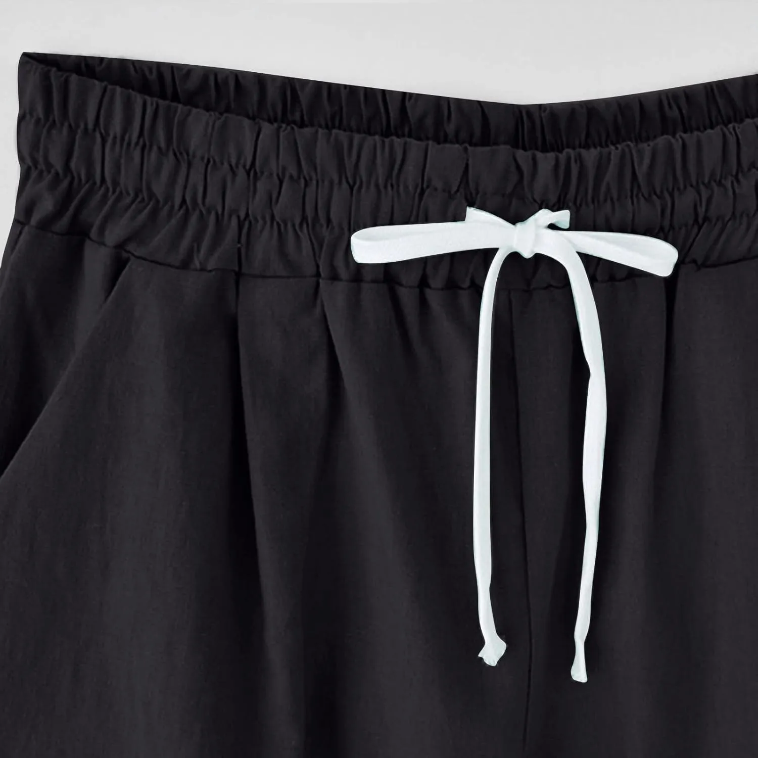 sdbrld Bermuda Shorts for Women Casual Summer,Womens Bermuda Shorts Plus SizeFashion Long Shorts Loose Elastic Waist Shorts