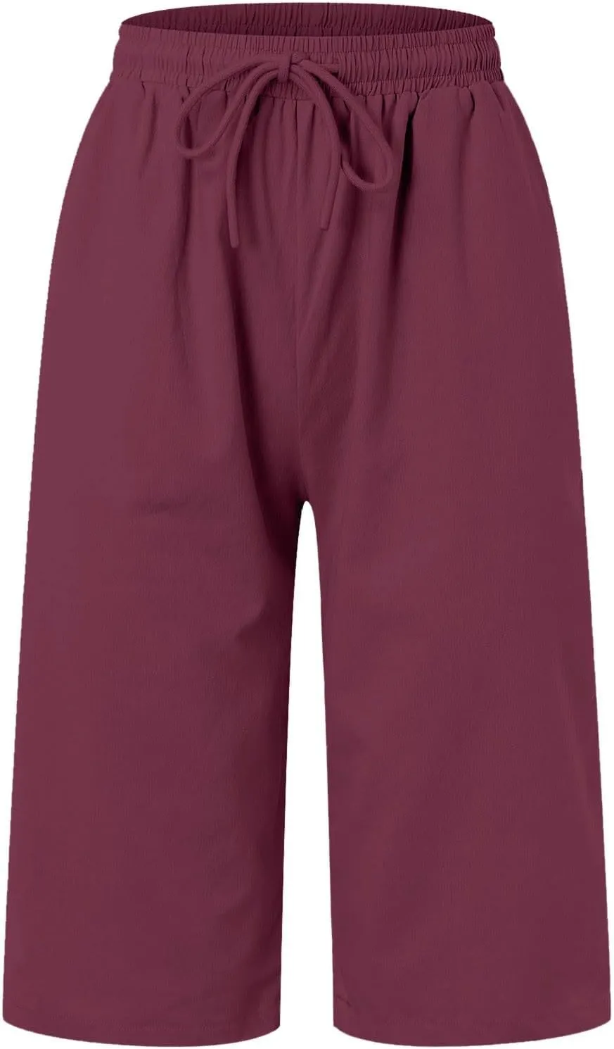 sdbrld Bermuda Shorts for Women Casual Summer,Womens Bermuda Shorts Plus SizeFashion Long Shorts Loose Elastic Waist Shorts