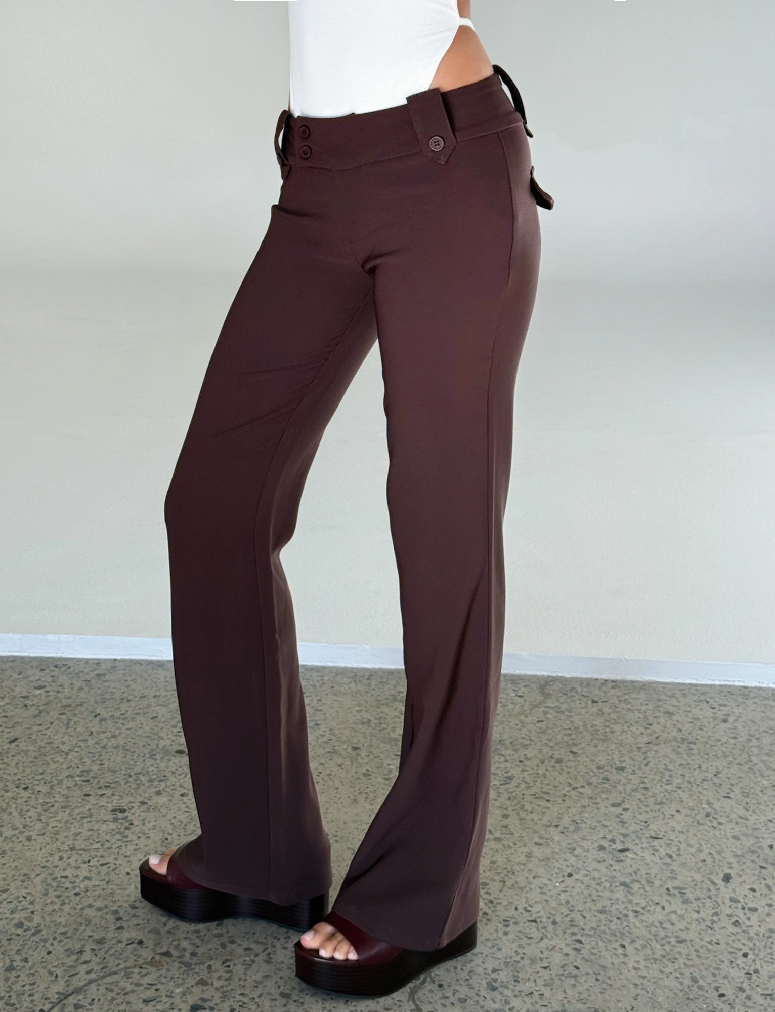 DoubleLayeredKnees KITTIE PANT - BROWN : CHOCOLATE
