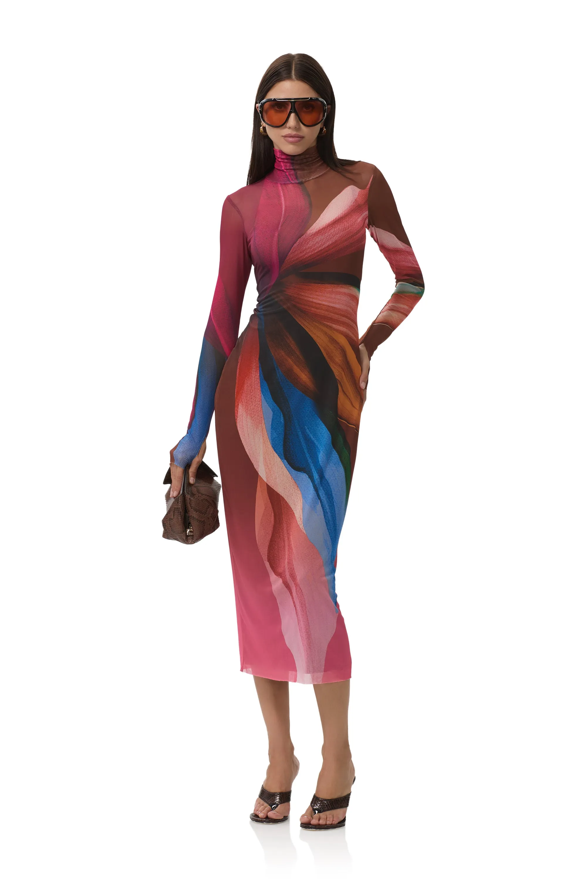 Shailene Dress - Earthen Leaf Lotus Natural Feel Birthday-Celebration