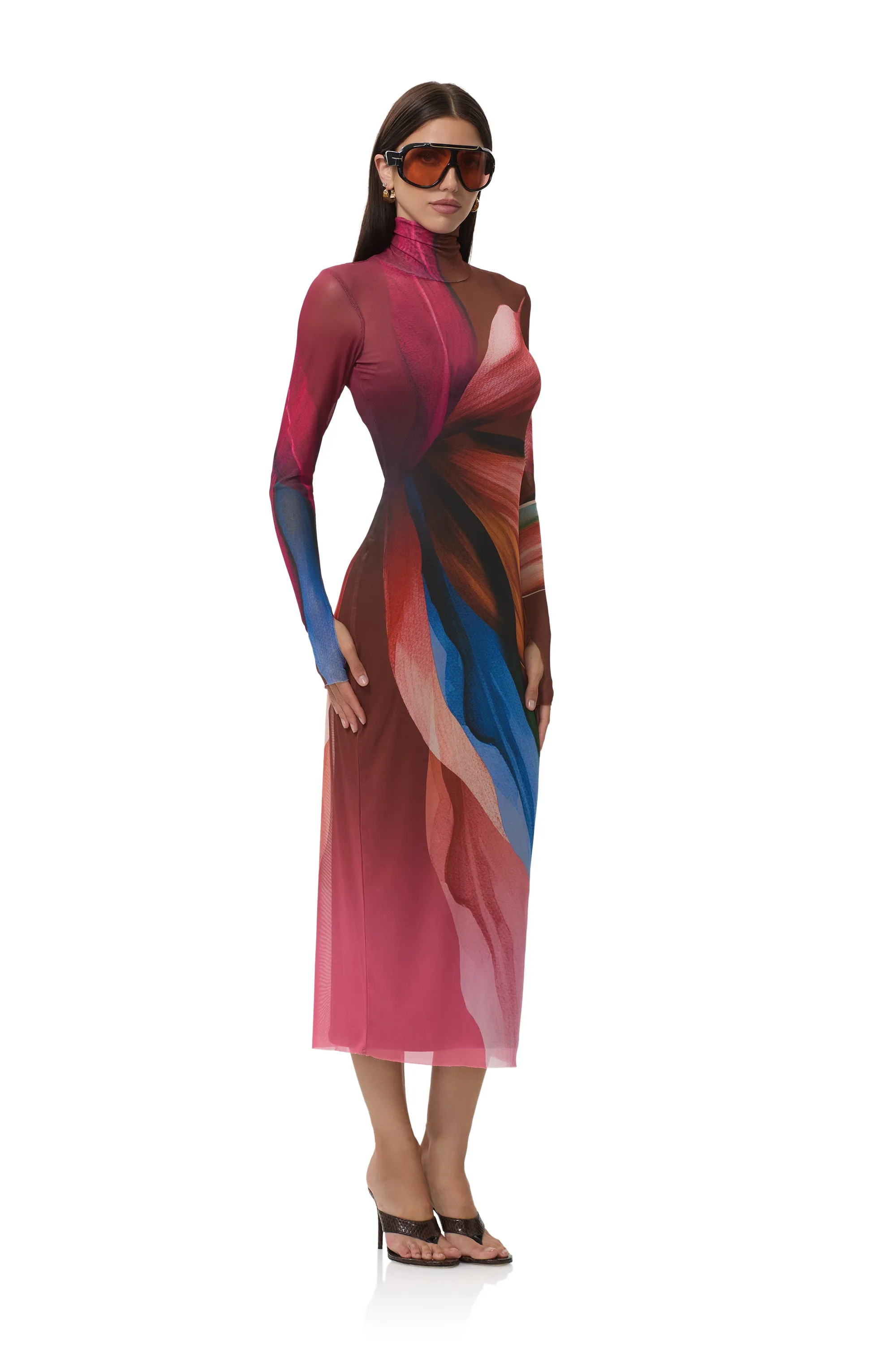 Effortless Elegance Shailene Dress - Earthen Leaf Lotus