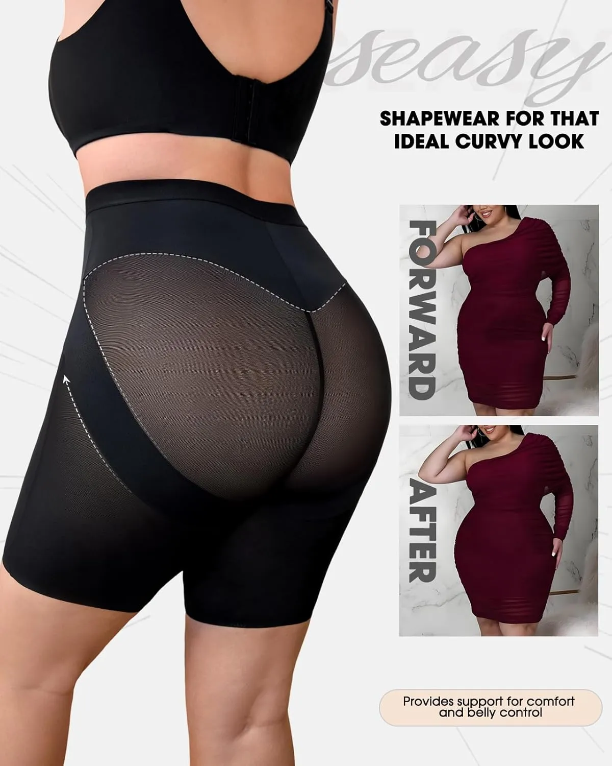 Seamless Tummy Control Shorts Boyshorts Panties For Women Boyshorts High Waisted Breathable Compression Underwear