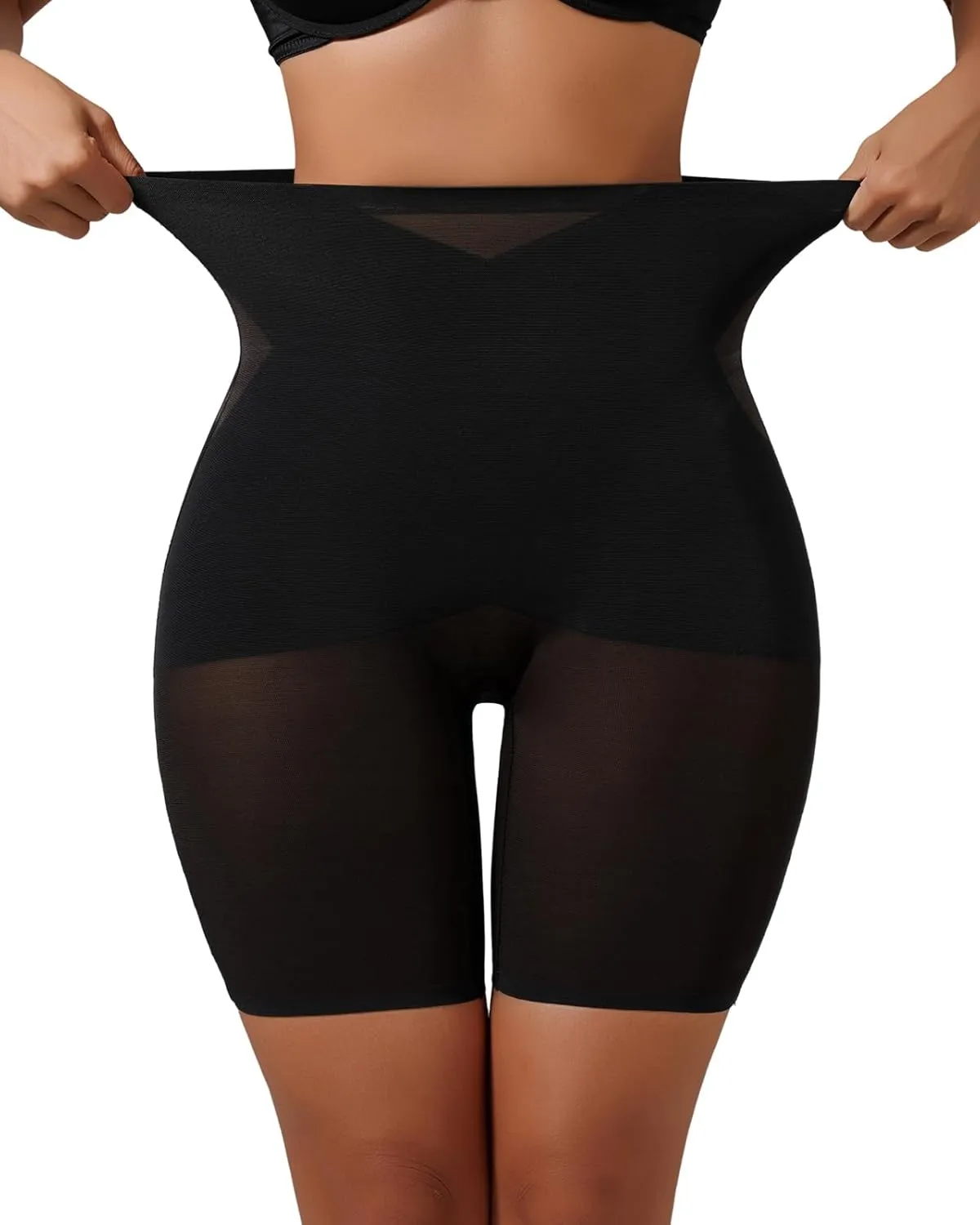 Seamless Tummy Control Shorts Boyshorts Panties For Women Boyshorts High Waisted Tummy Control Breathable Compression Underwear Black XL
