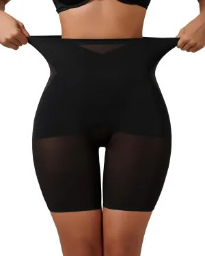 Seamless Tummy Control Shorts Boyshorts Panties For Women Boyshorts High Waisted Tummy Control Breathable Compression Underwear Black XL