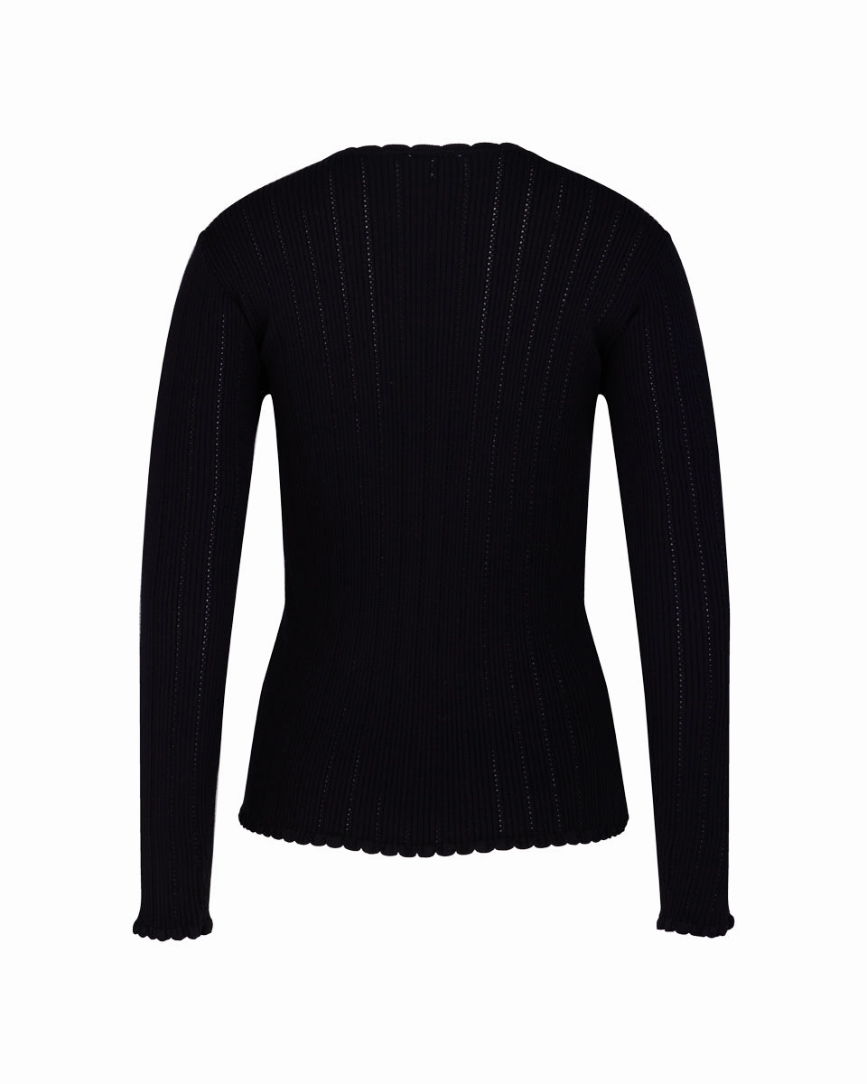 Ribbon shirring knit - Black Flatlock Stitching Technique