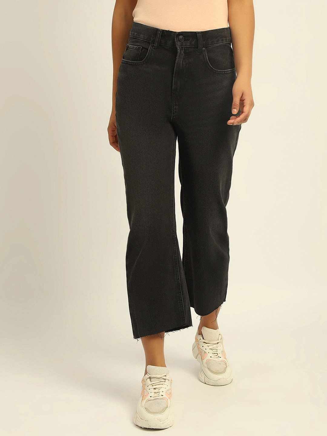 Madame Black Boyfriend Fit Cotton Denim Daily Function