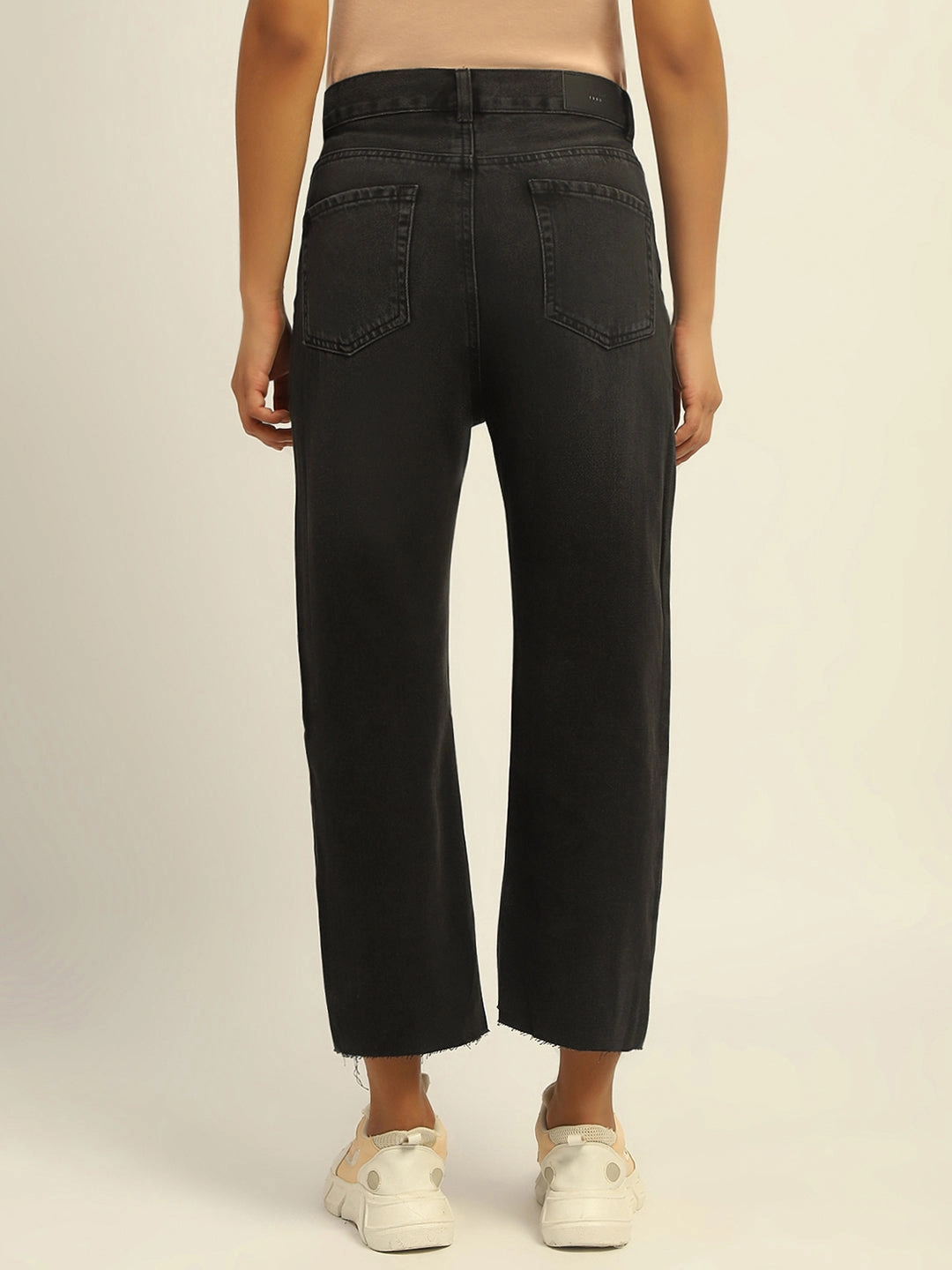 Style Focus Madame Black Boyfriend Fit Cotton Denim