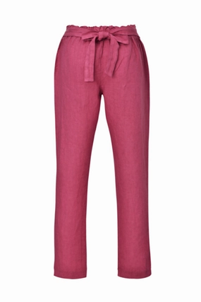 Stretch Layer Fit FlexibleStretchWeave VENUS LINEN PANTS LILAC