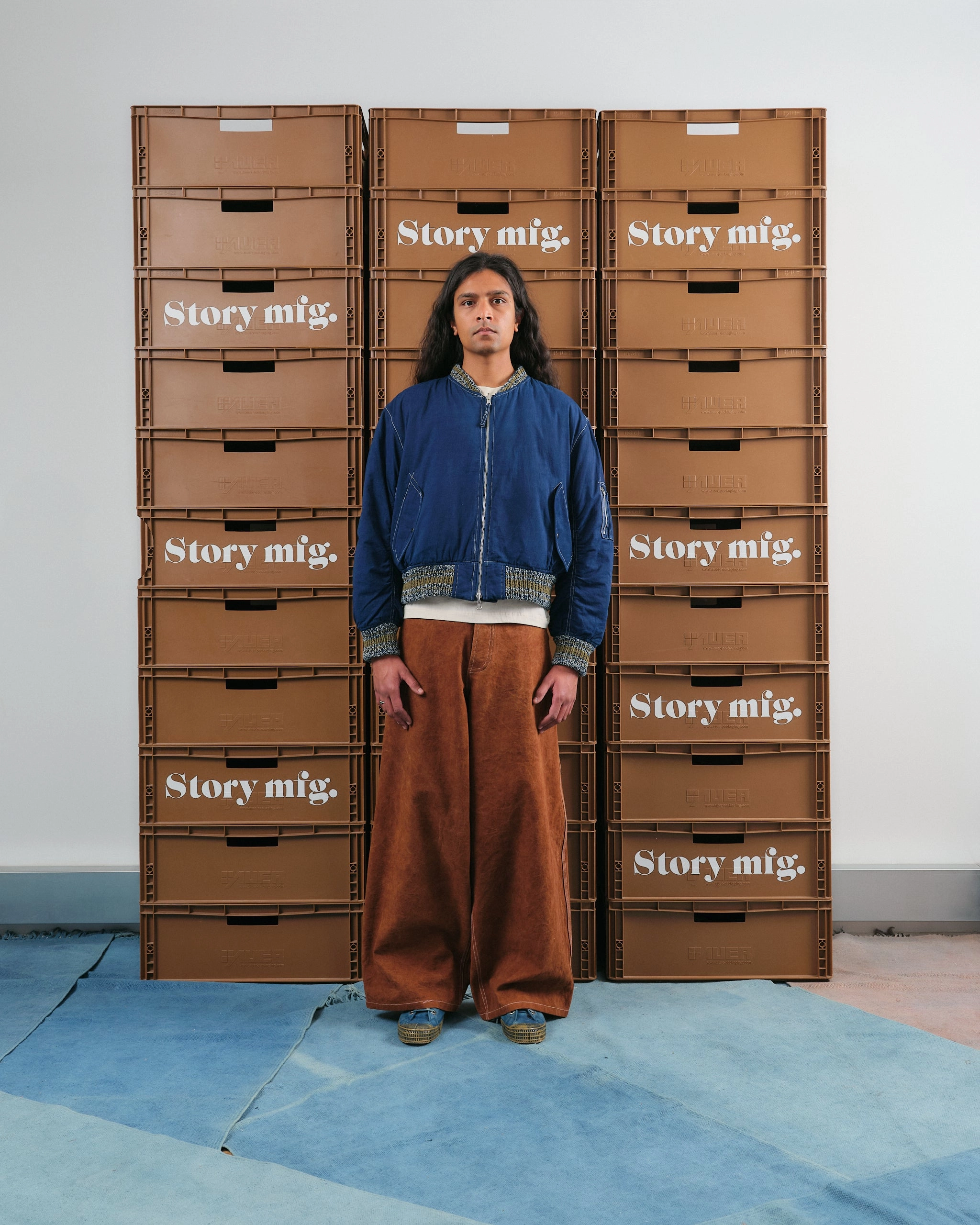 Smooth Feel Active Outfit Seed Bomber - Indigo Wonky-Wear
