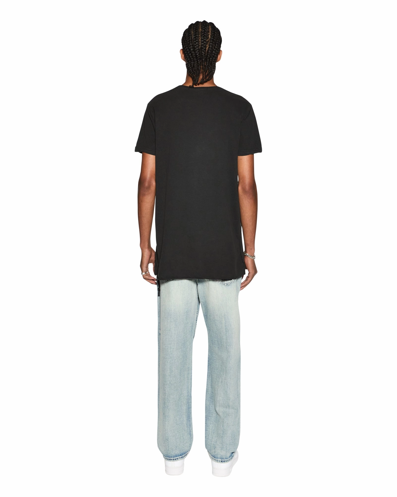 Office Wear SEEING LINES SS TEE BLACK