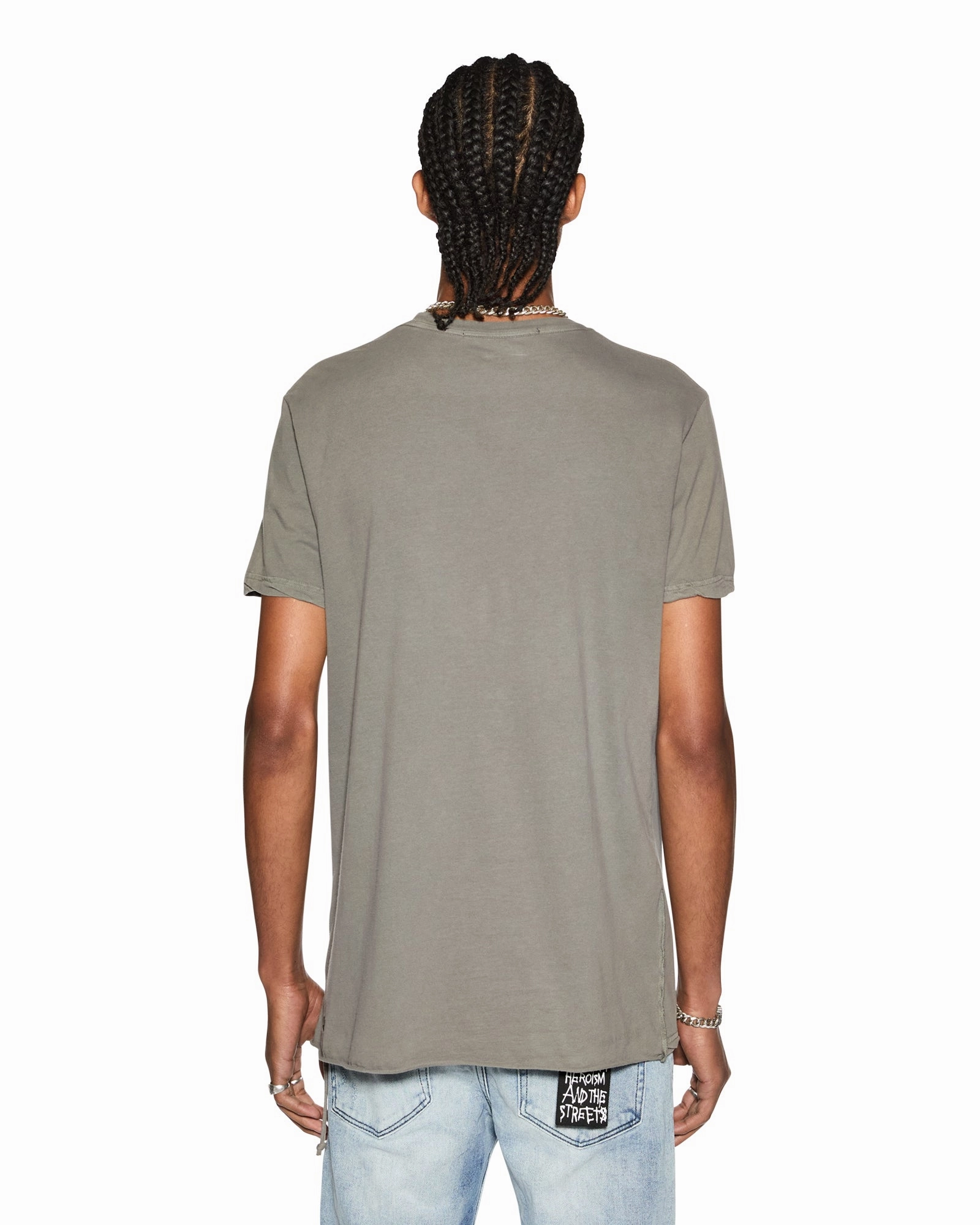 Stylish Wear SEEING LINES SS TEE VINTAGE GREY